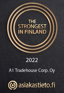 Strongest in Finland certificate is a sign of a company&rsquo;s positive financial figures, background information, and good payment behavior. That tells the customers, partners, credit allowers, and other stakeholders that cooperation with the company is on a steady foundation.

The certificate is based on the Rating Alfa -credit rating.
